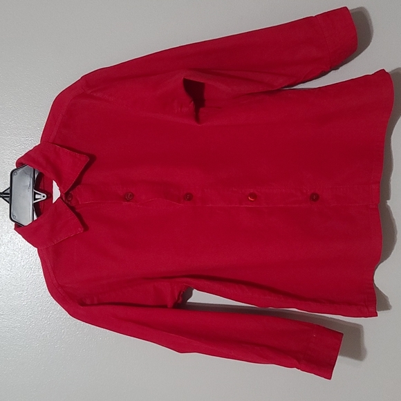 Strasburg Other - Strasburg Red Corduroy Long Sleeve Button Down Dress Shirt Boys 6
